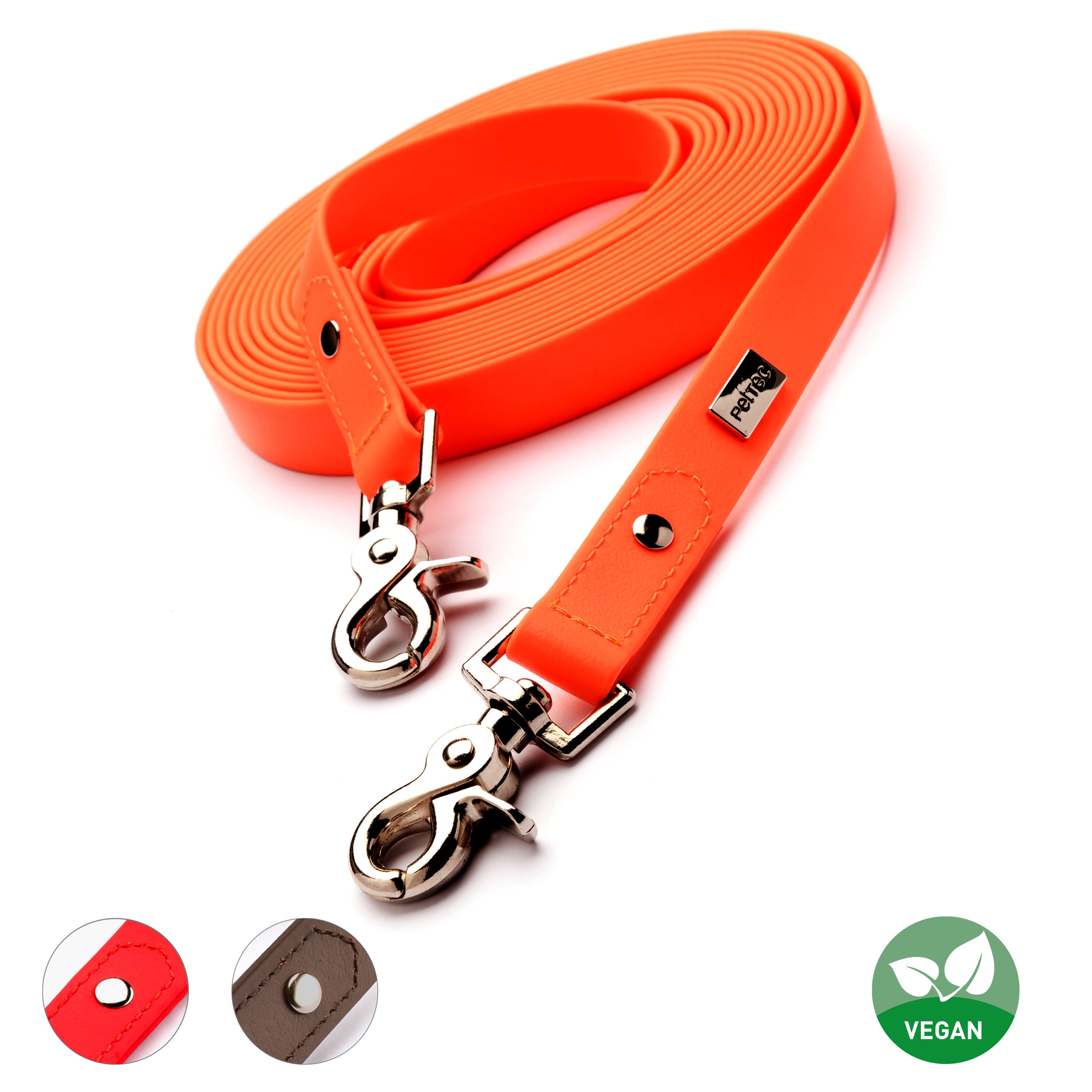 PetTec Schleppleine aus veganem Trioflex® bis 80kg, orange