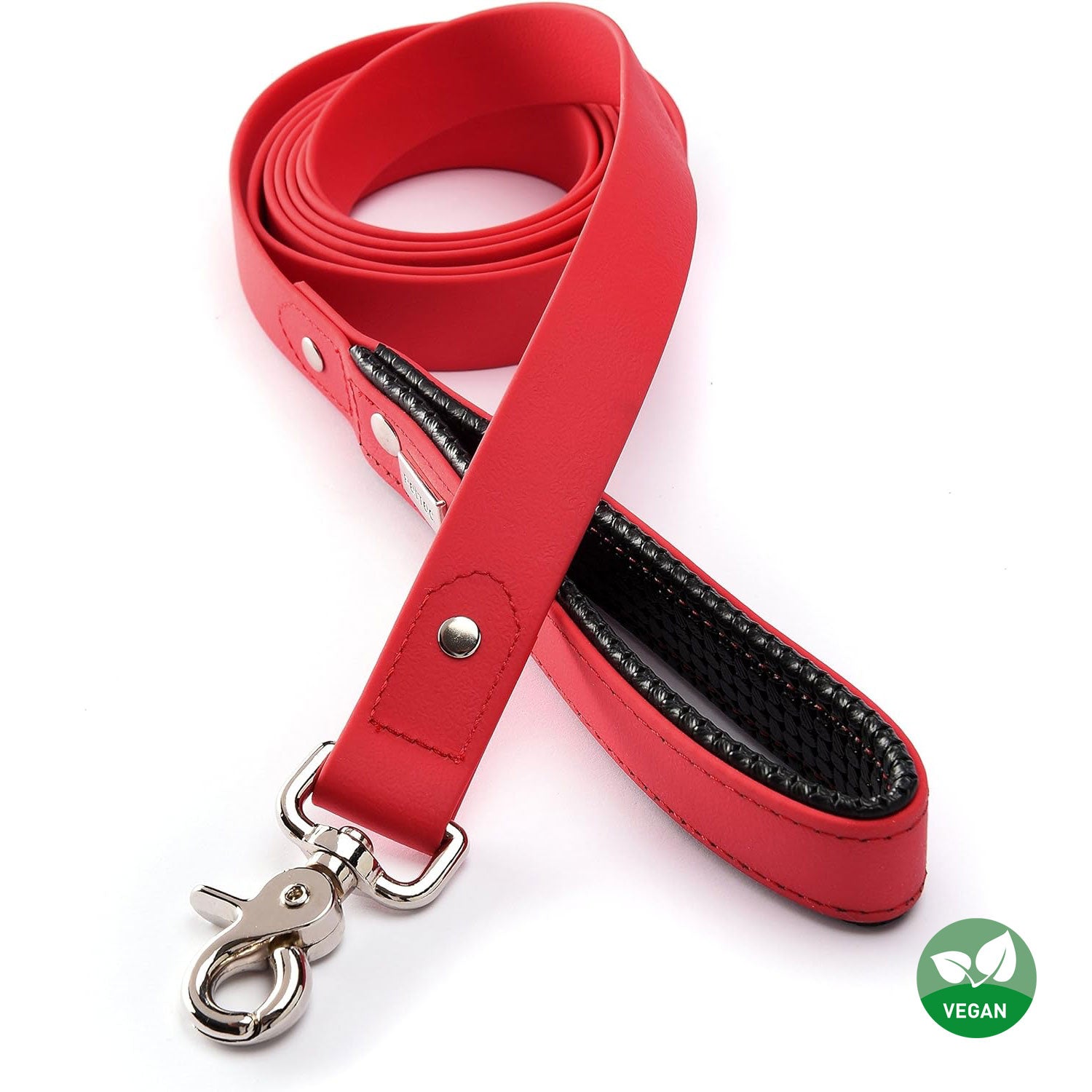 PetTec Führleine aus veganem Trioflex, rot