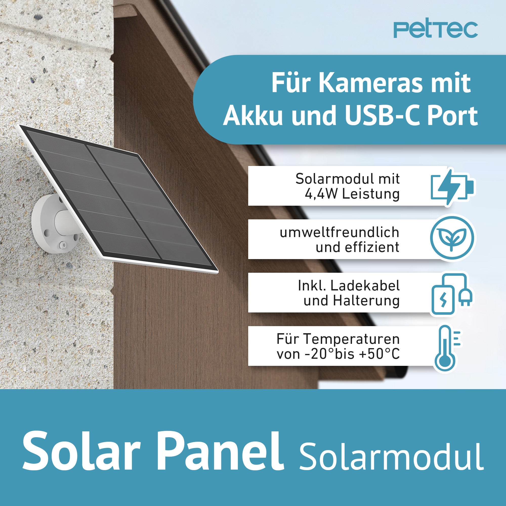 PetTec Solar Panel für Pet Cams
