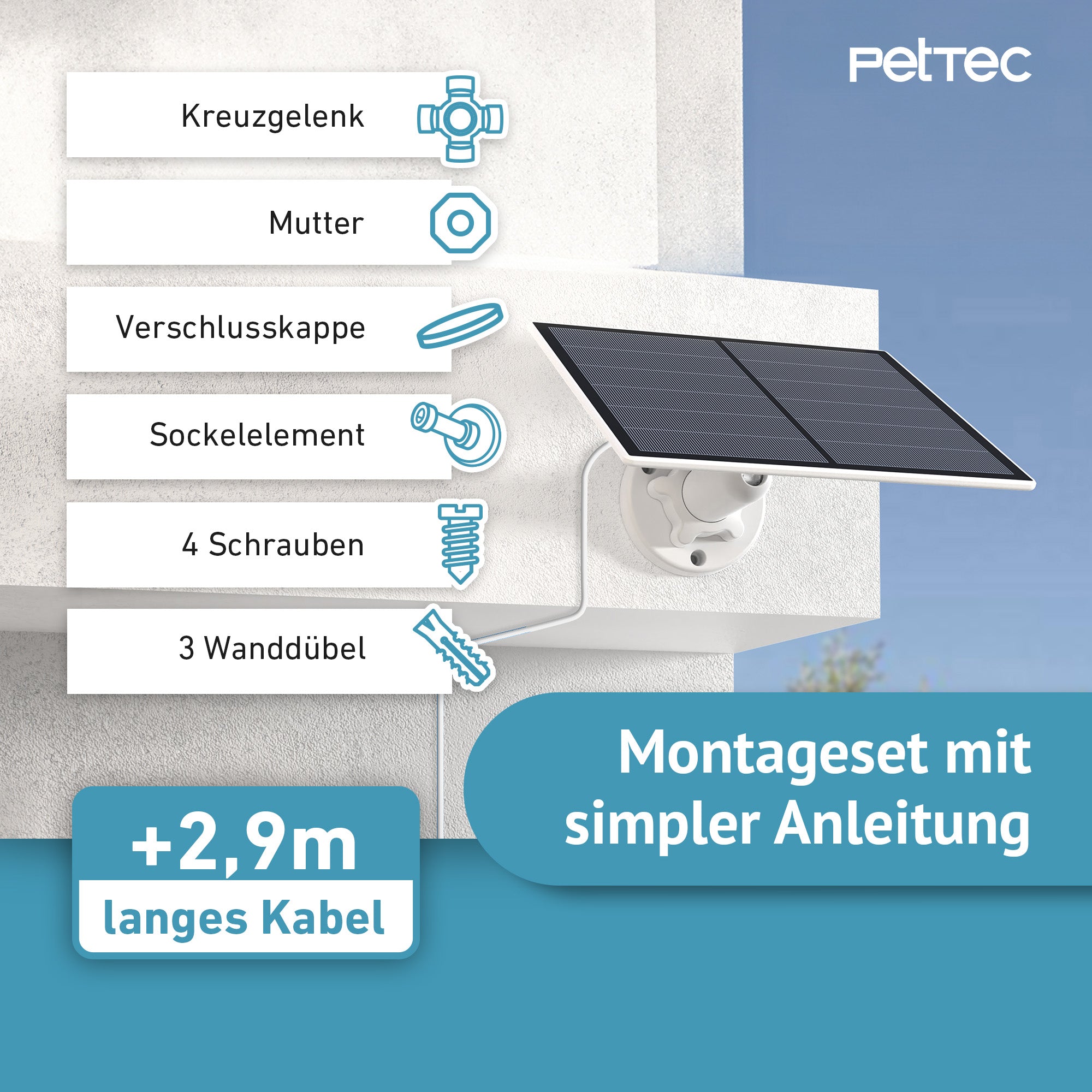 PetTec Cam Free’n 360 LTE/4G mit Solarpanel