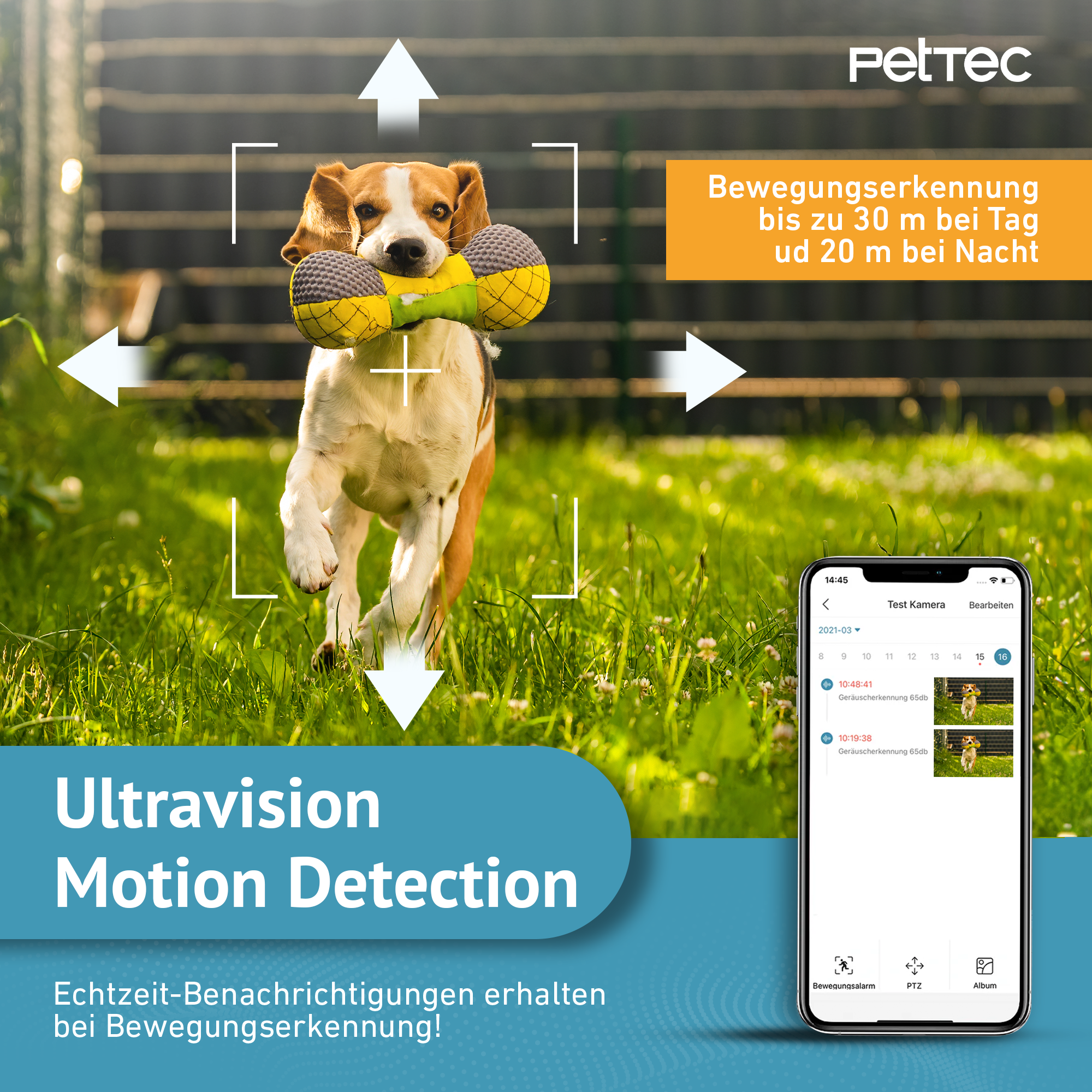 PetTec Cam Free'n 360 LTE/4G weiß