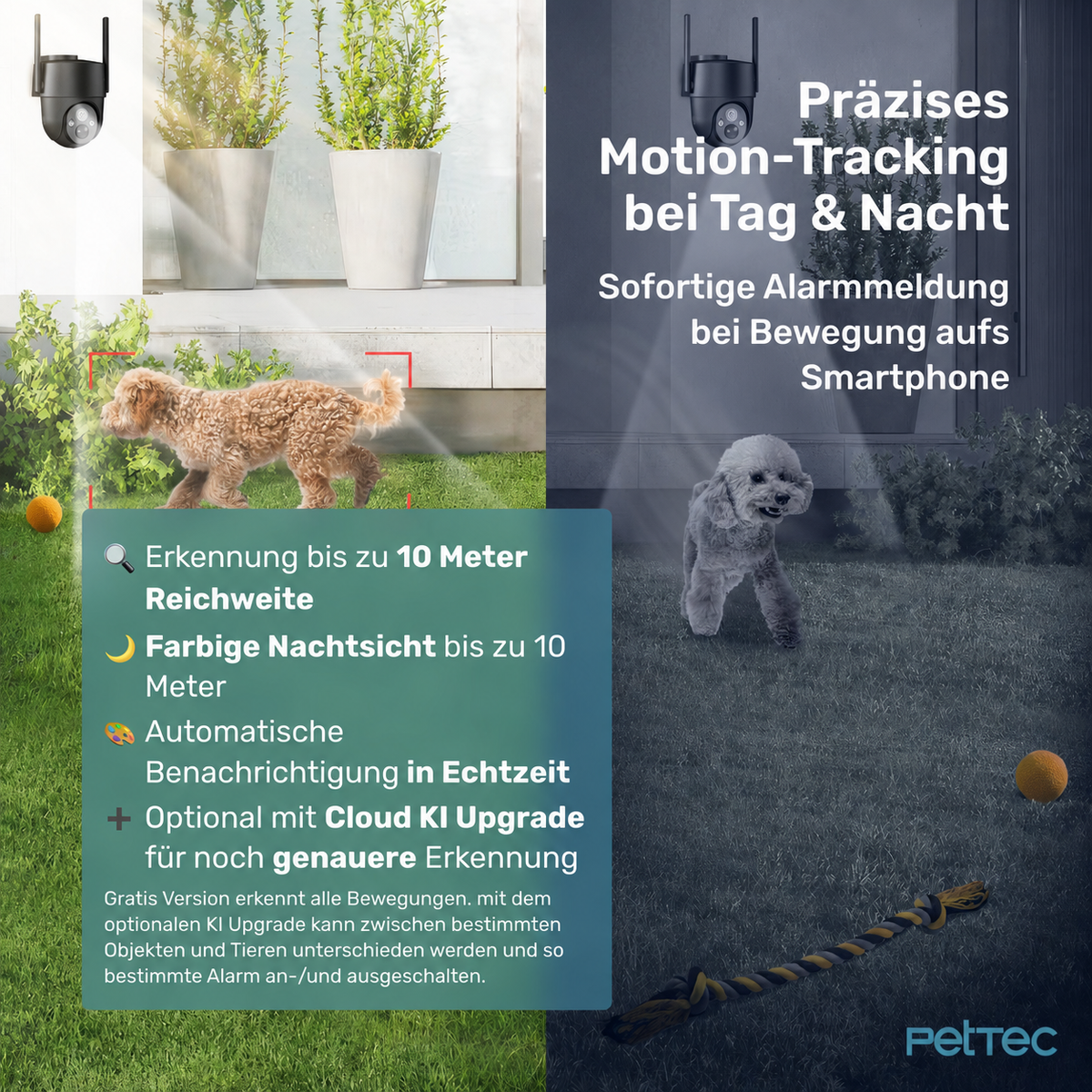 PetTec Cam Free'n 360 LTE/4G schwarz - B-Ware