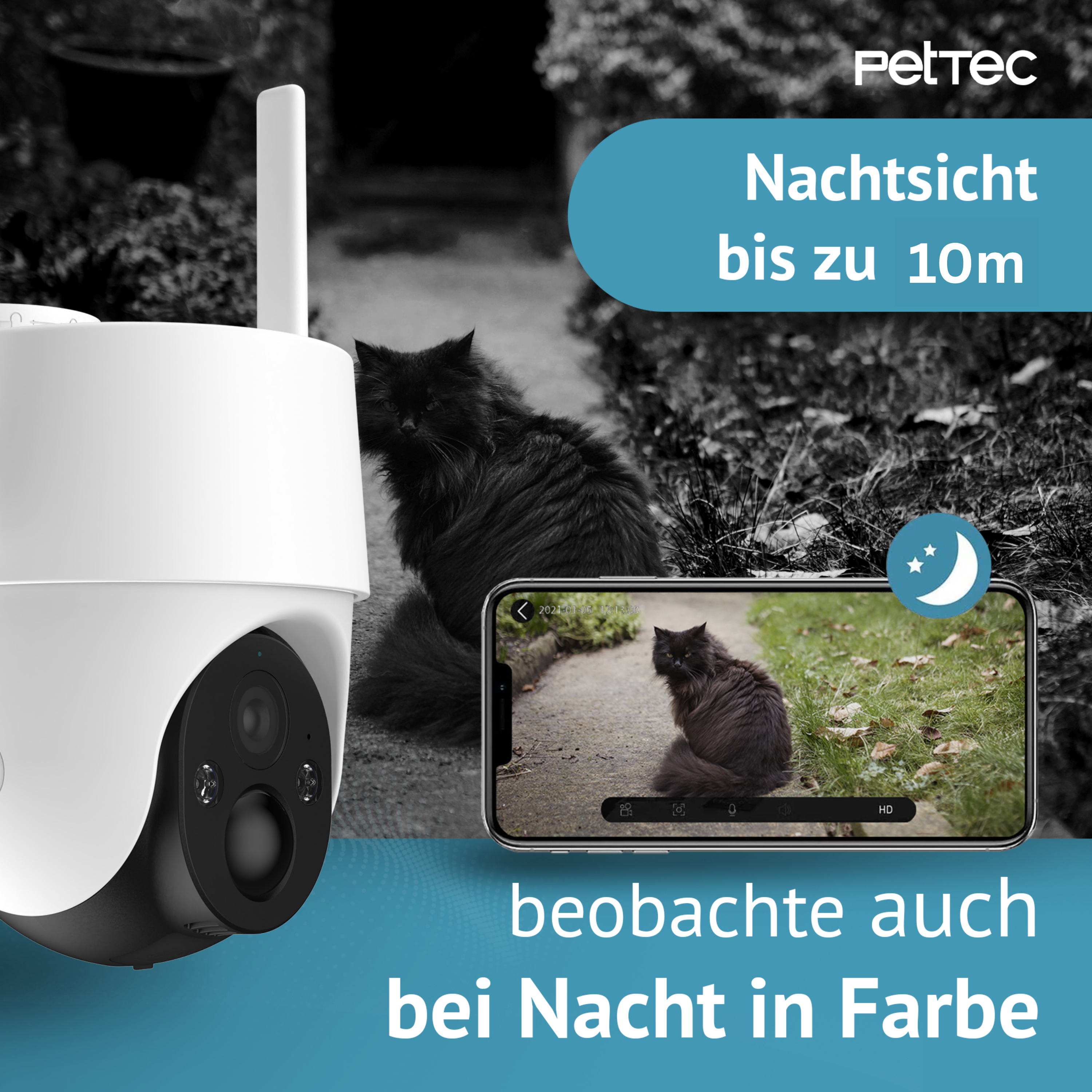 PetTec Cam Free'n 360 LTE/4G weiß