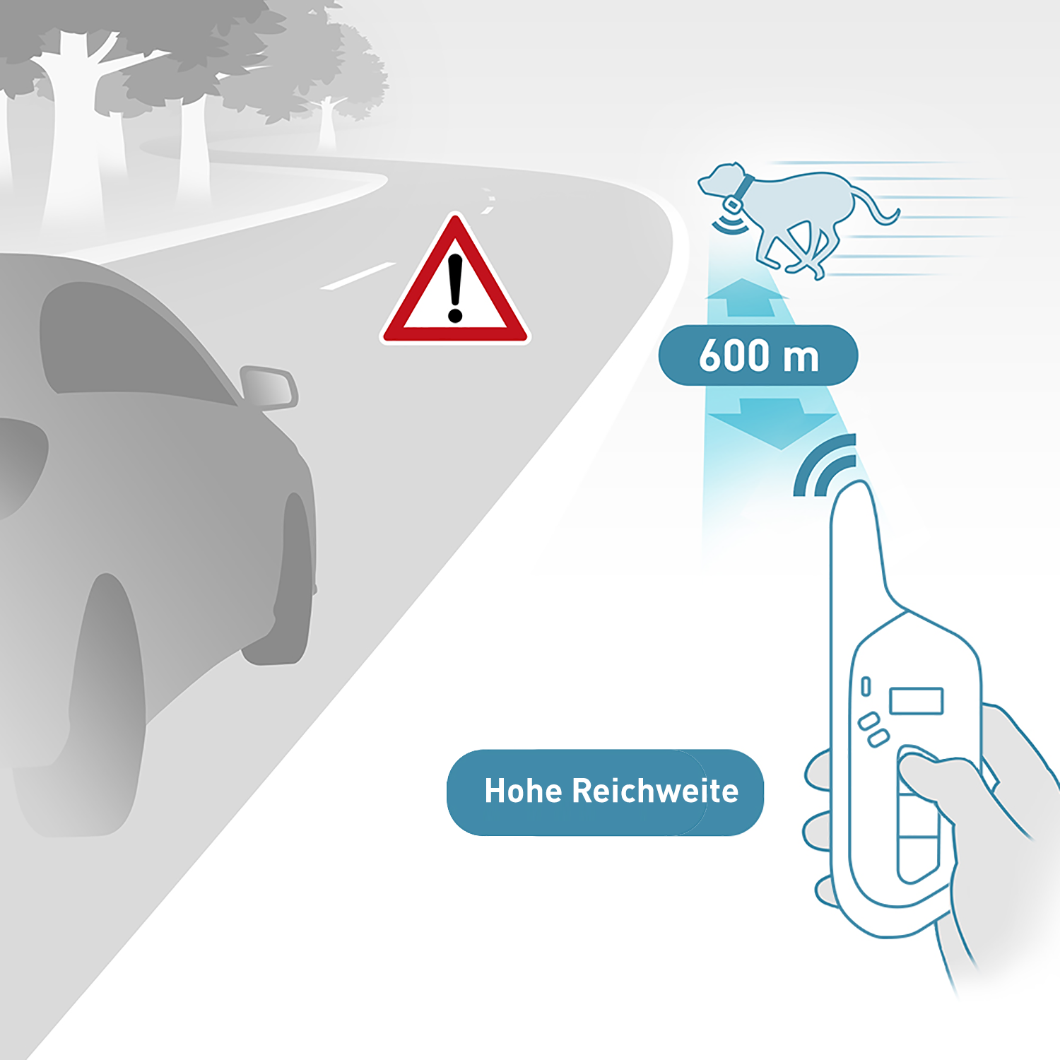 PetTec Ton & Vibra Multi-Trainer mit Fernbedienung