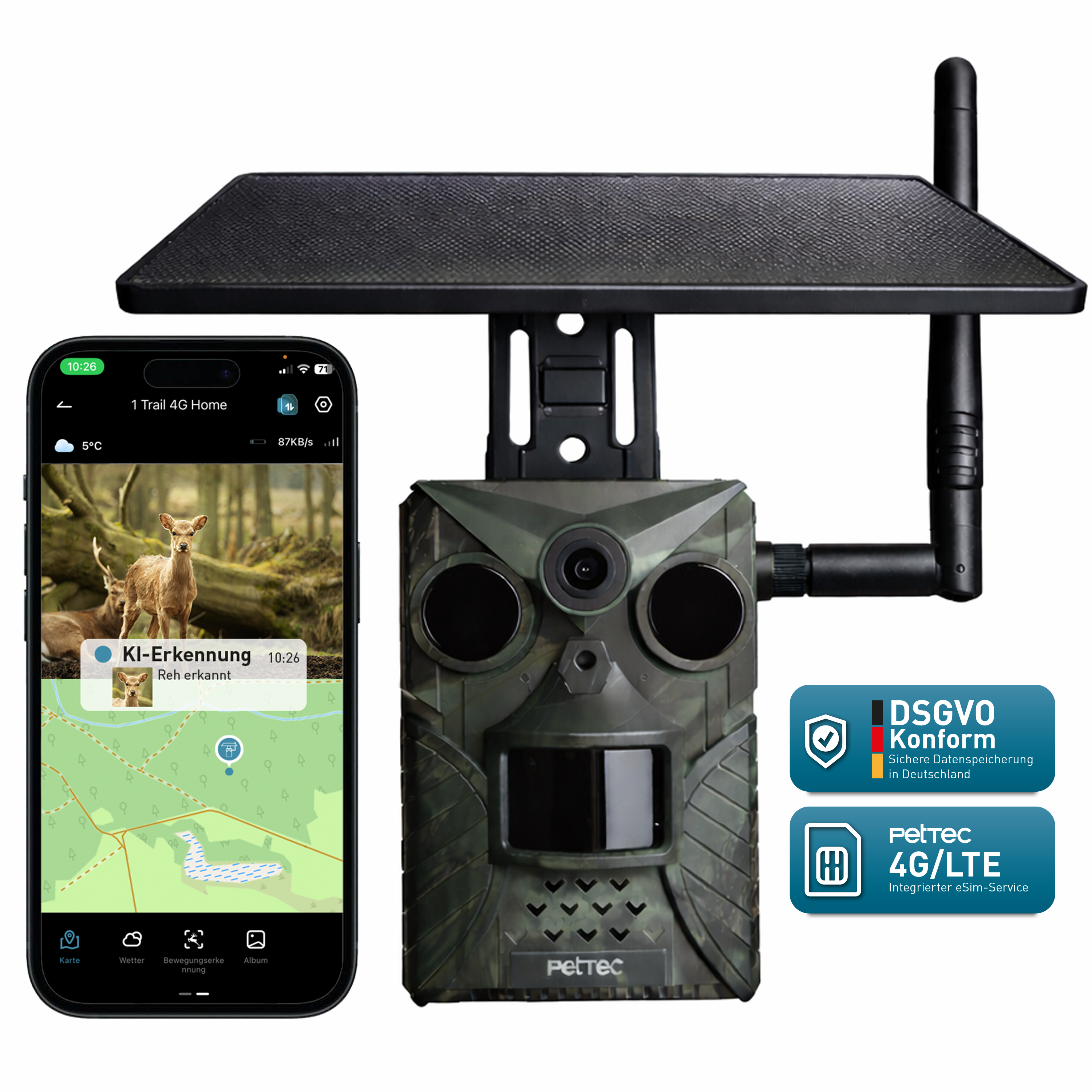 Pet Cam Trail 4G mit Solar Panel