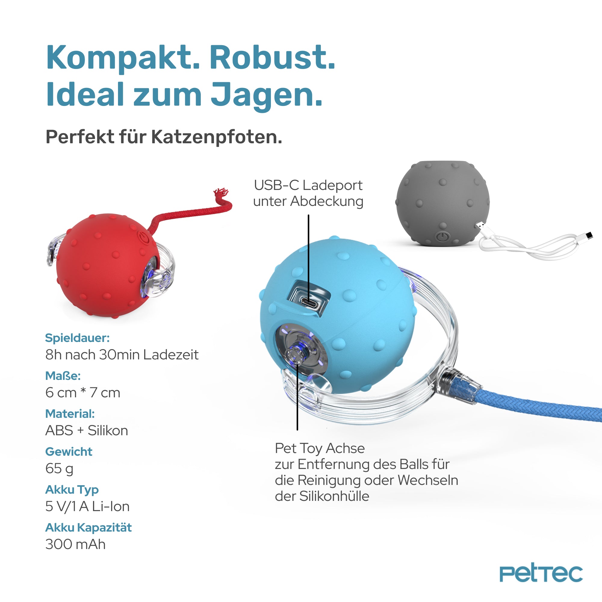 Pet Toy Interactive Balls - 2er Set