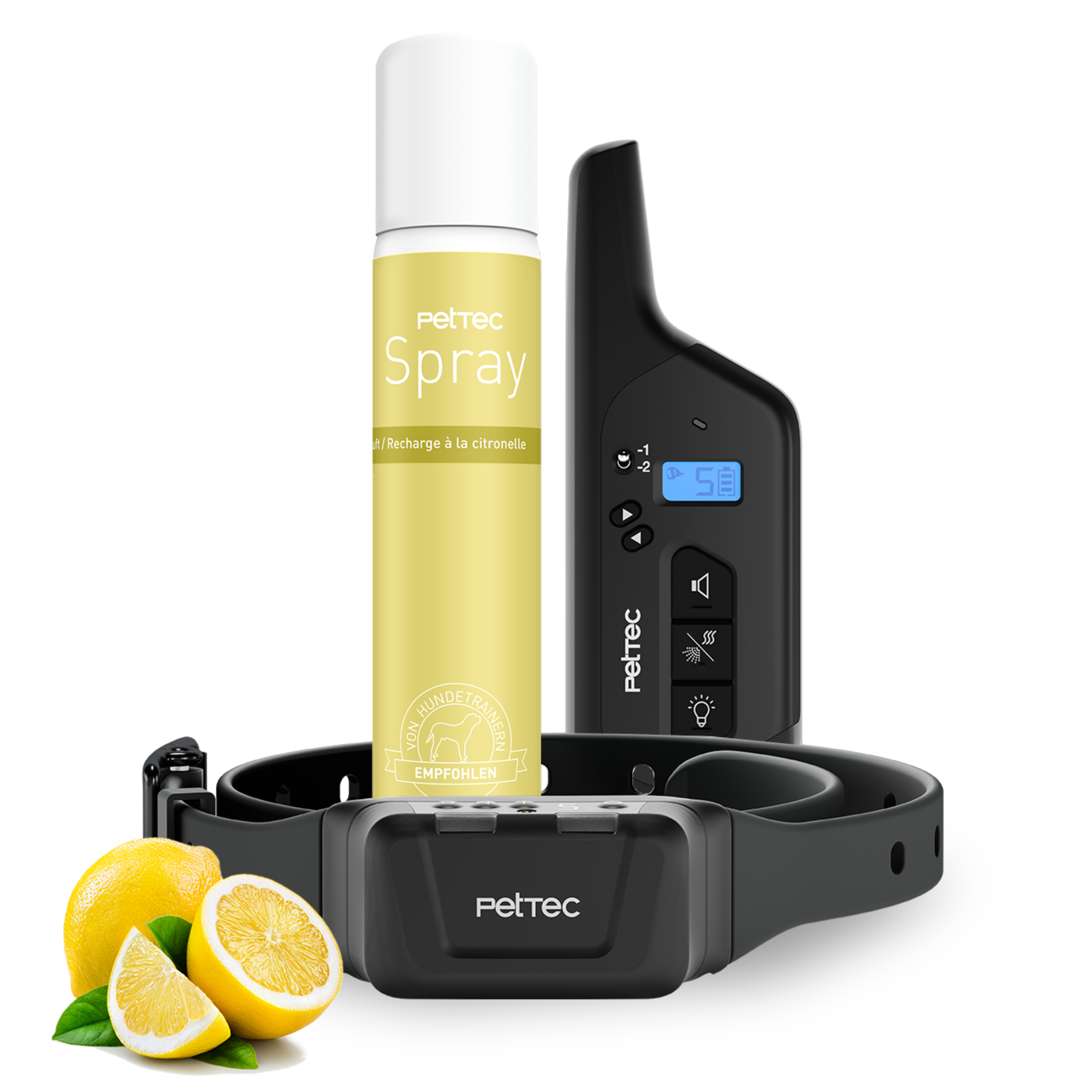 PetTec Spray & Ton Multi-Trainer mit Fernbedienung inkl. Citronella-Spray