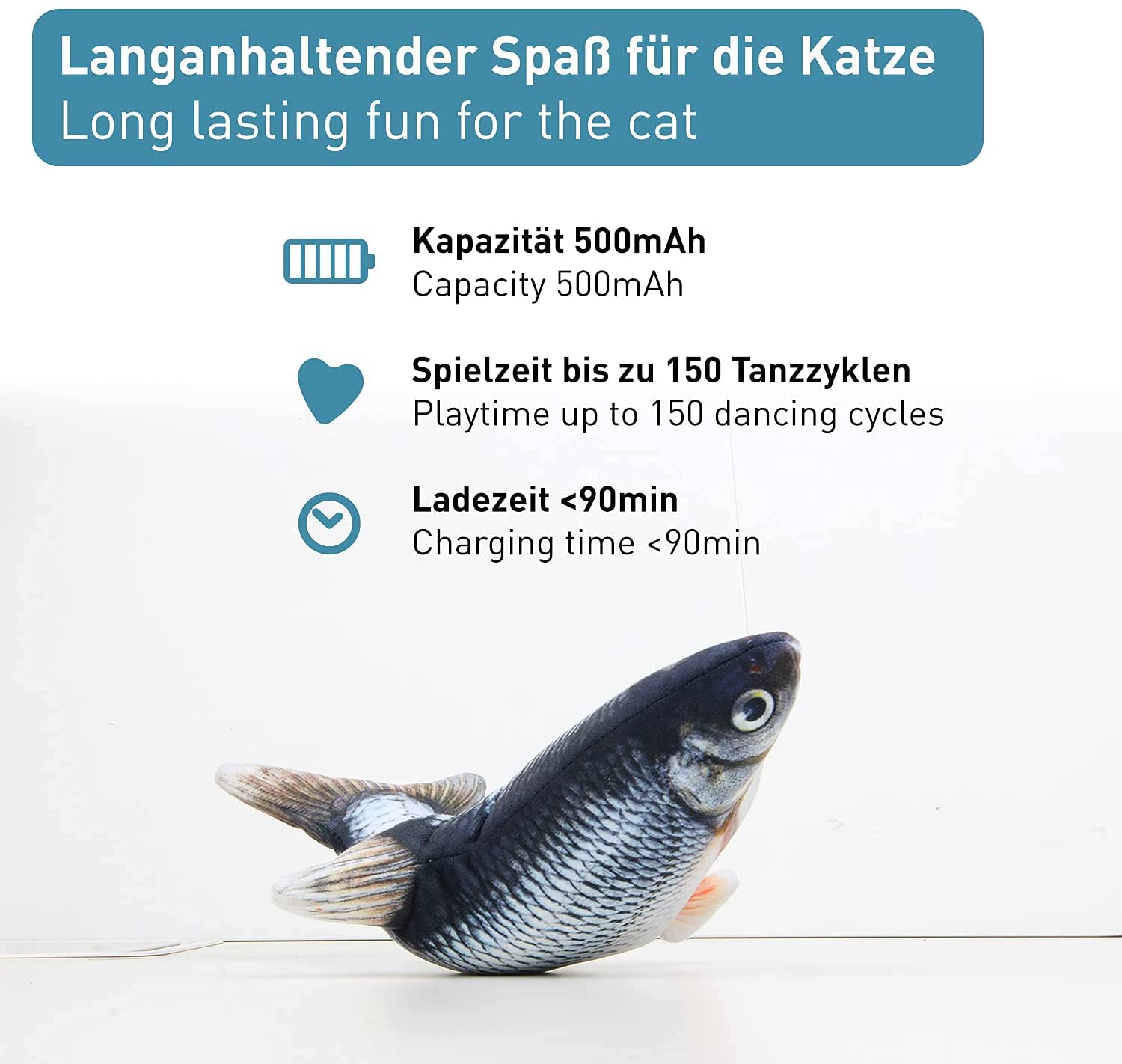 PetTec interaktives Plüschtier für Katzen - Forelle