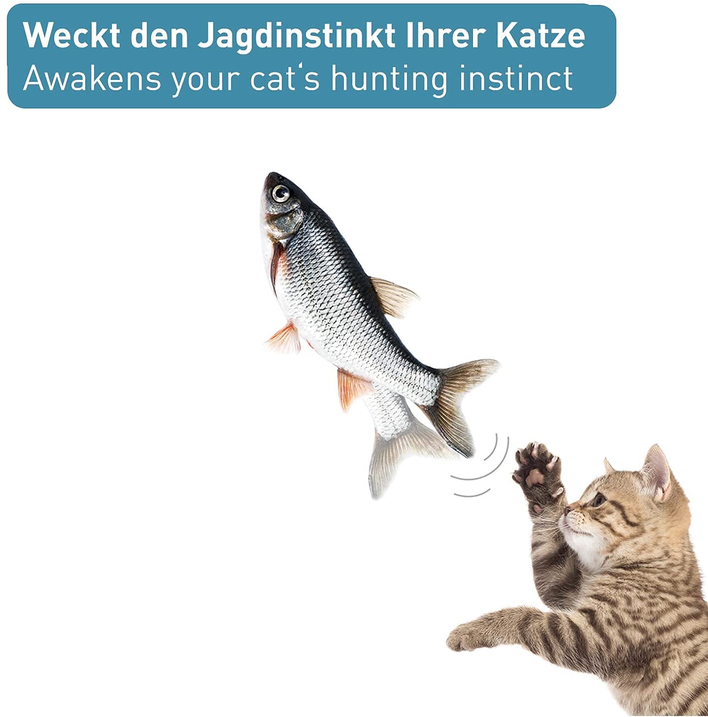 PetTec interaktives Plüschtier für Katzen - Forelle