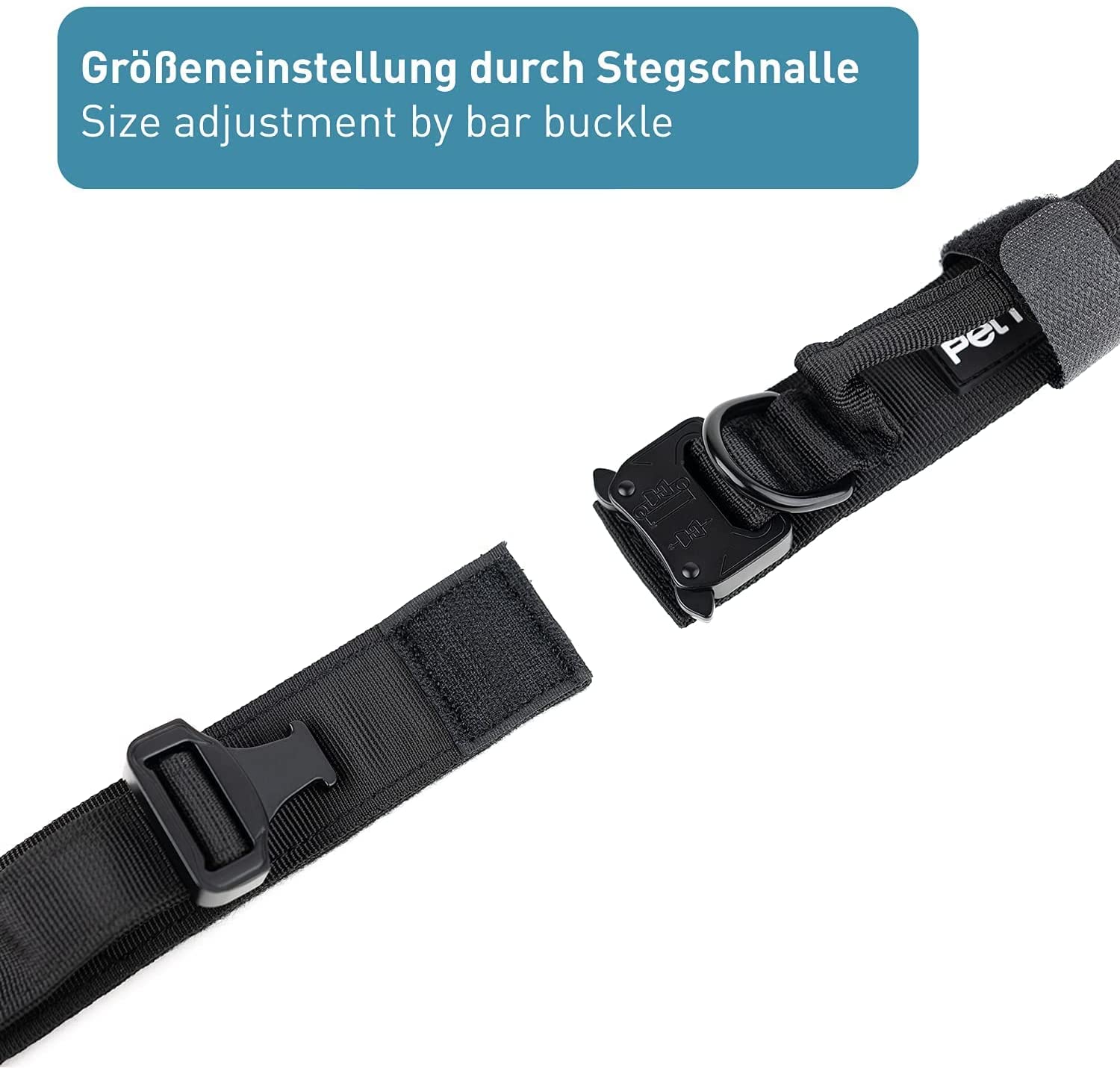 PetTec Hundehalsband aus Neopren & Nylon, schwarz