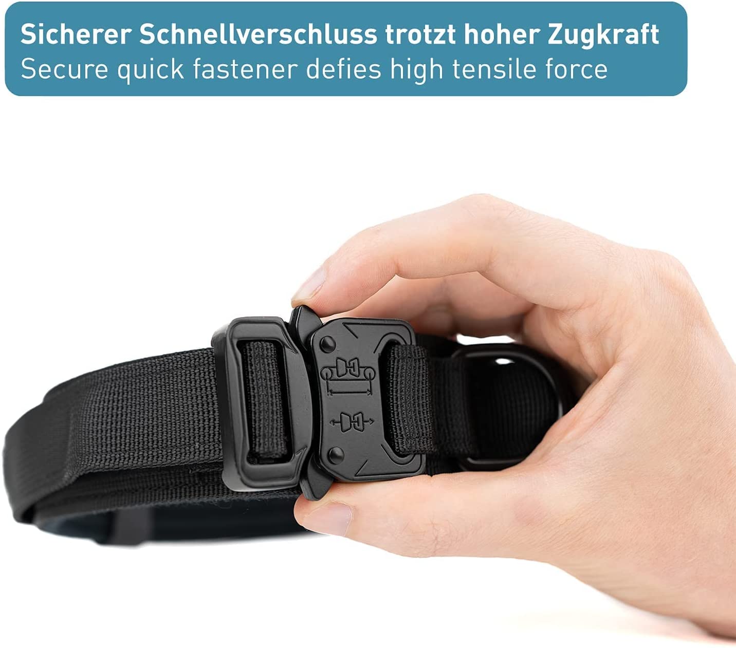 PetTec Hundehalsband aus Neopren & Nylon, schwarz