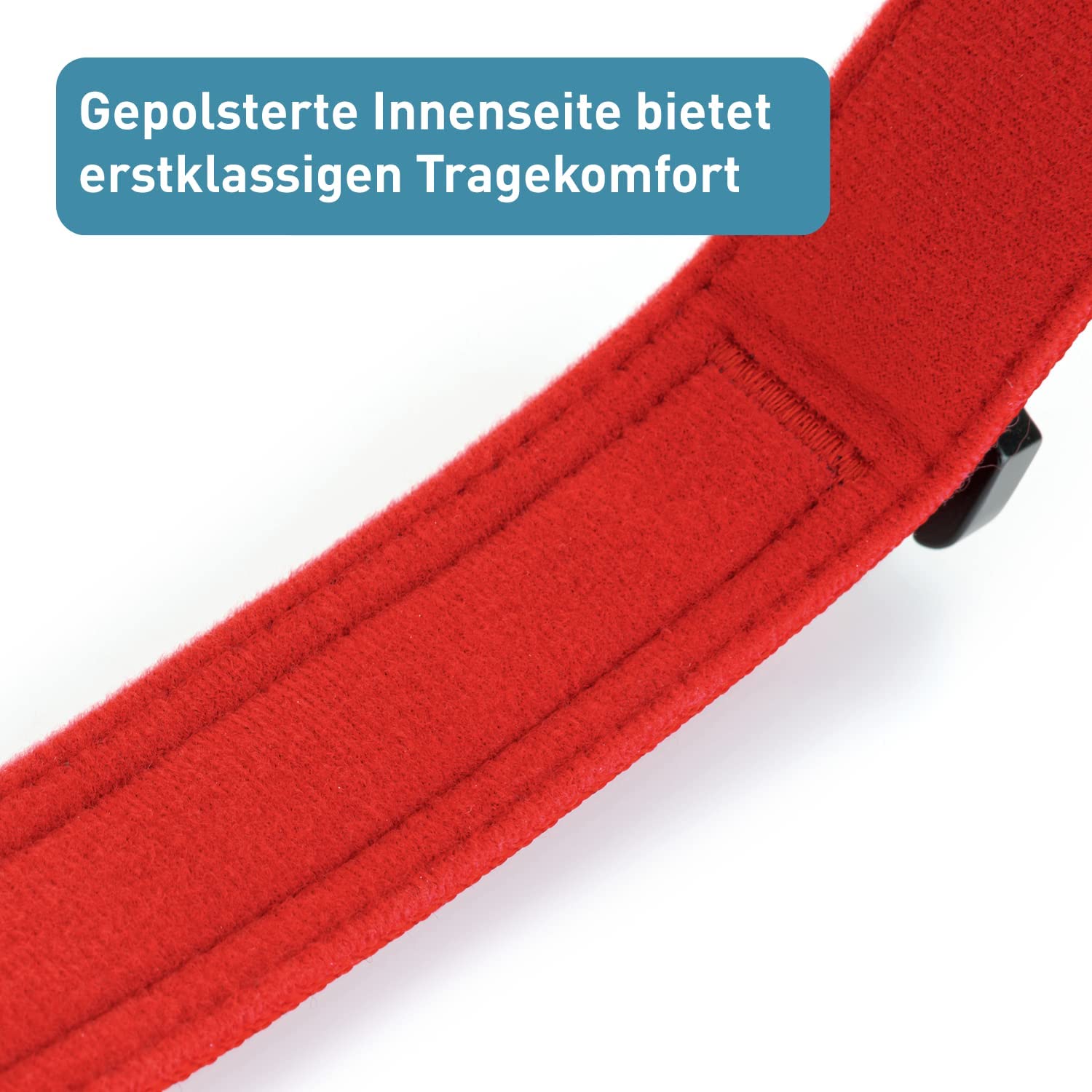 PetTec Hundehalsband aus Neopren & Nylon mit reflektierenden Nähten, rot
