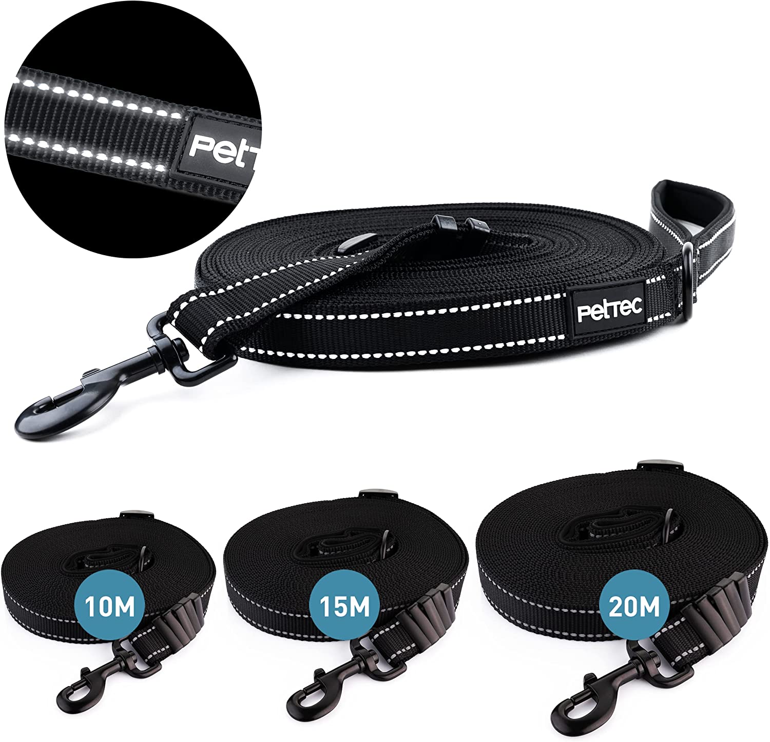 PetTec Schleppleinen aus Neopren & Nylon