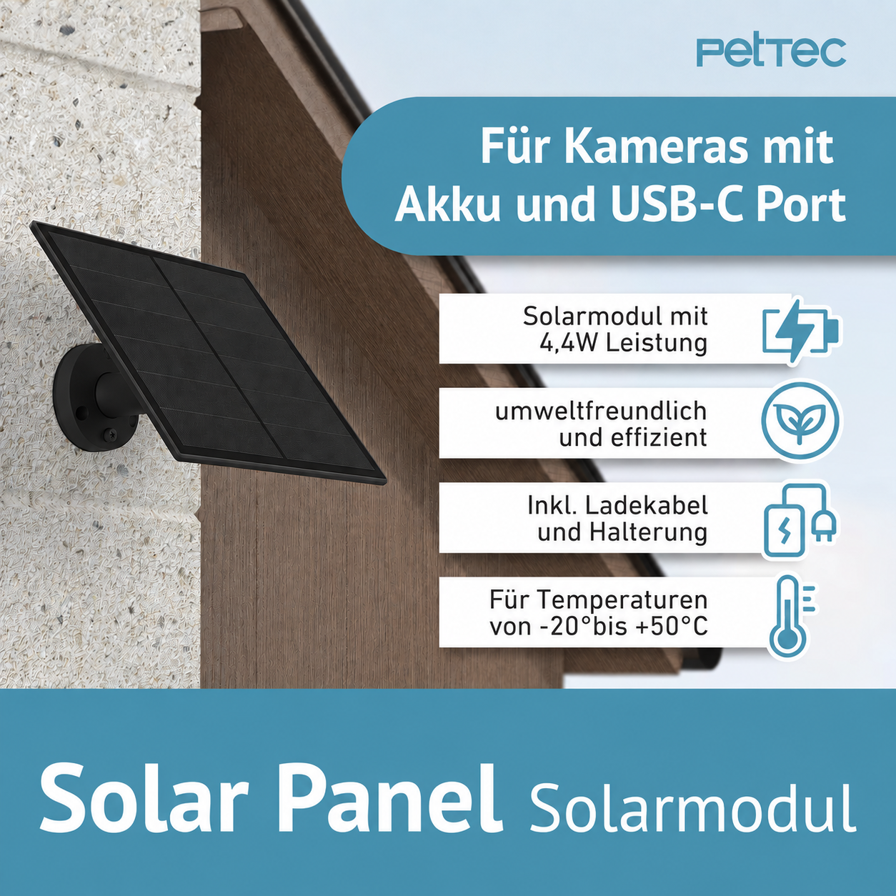 PetTec Solar Panel für Pet Cams