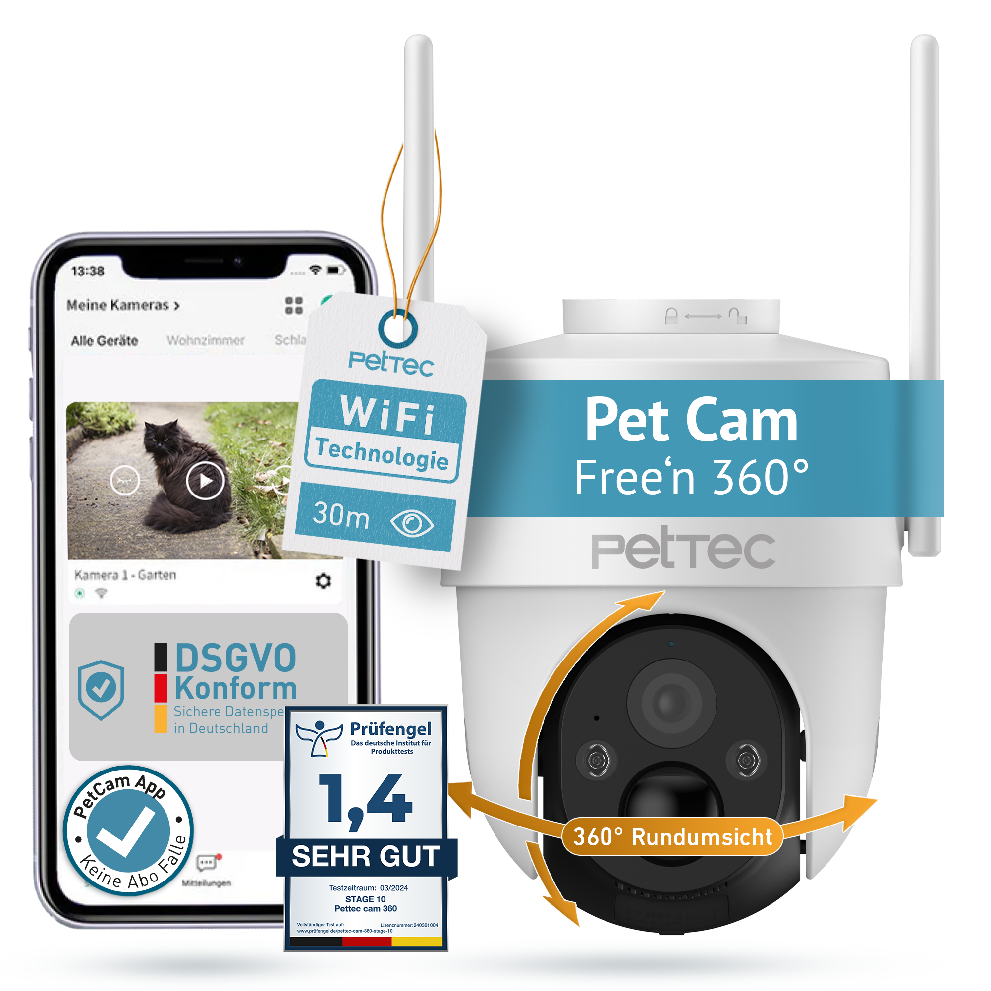 PetTec Cam Free'n 360 Wifi