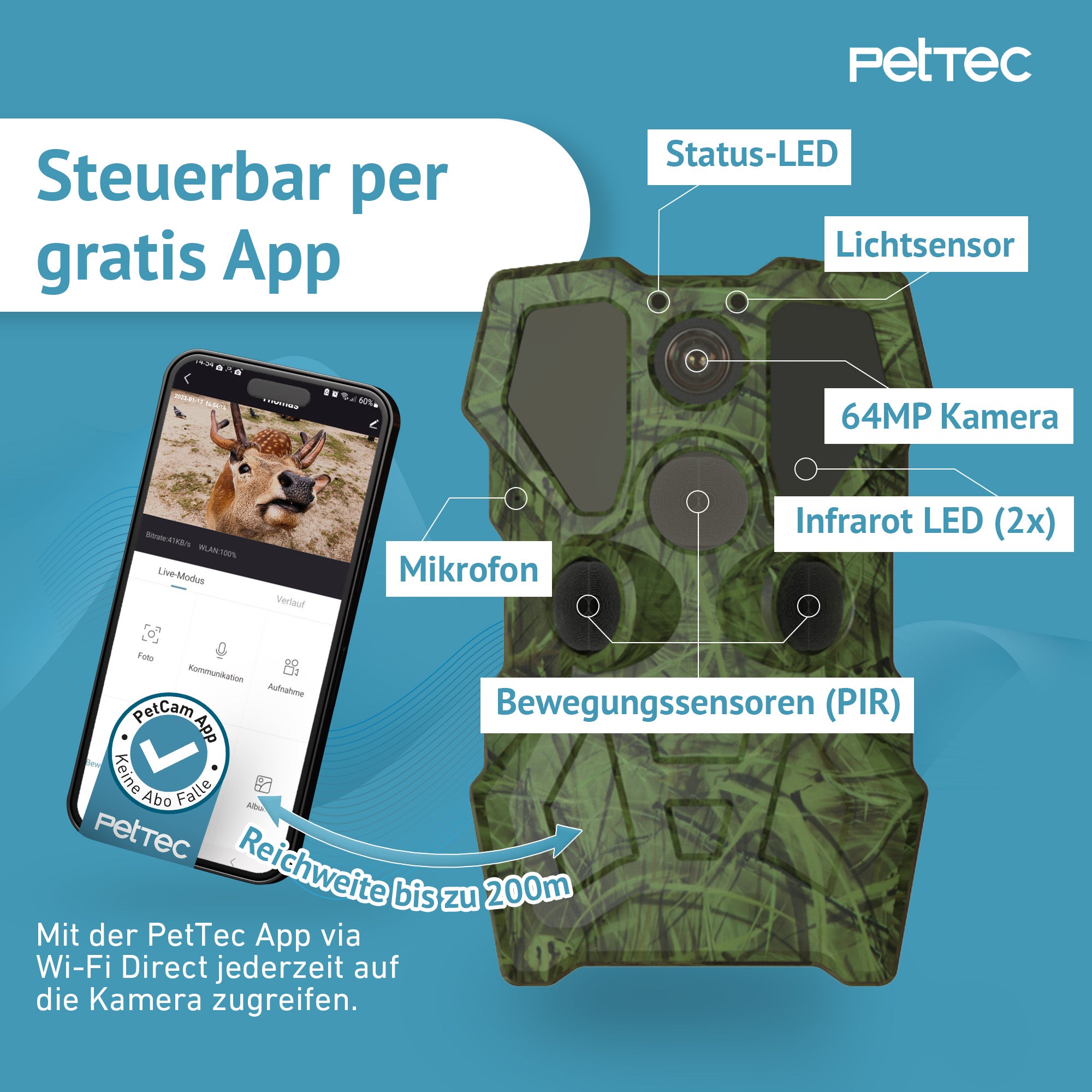 PetTec Cam Trail - Wildkamera