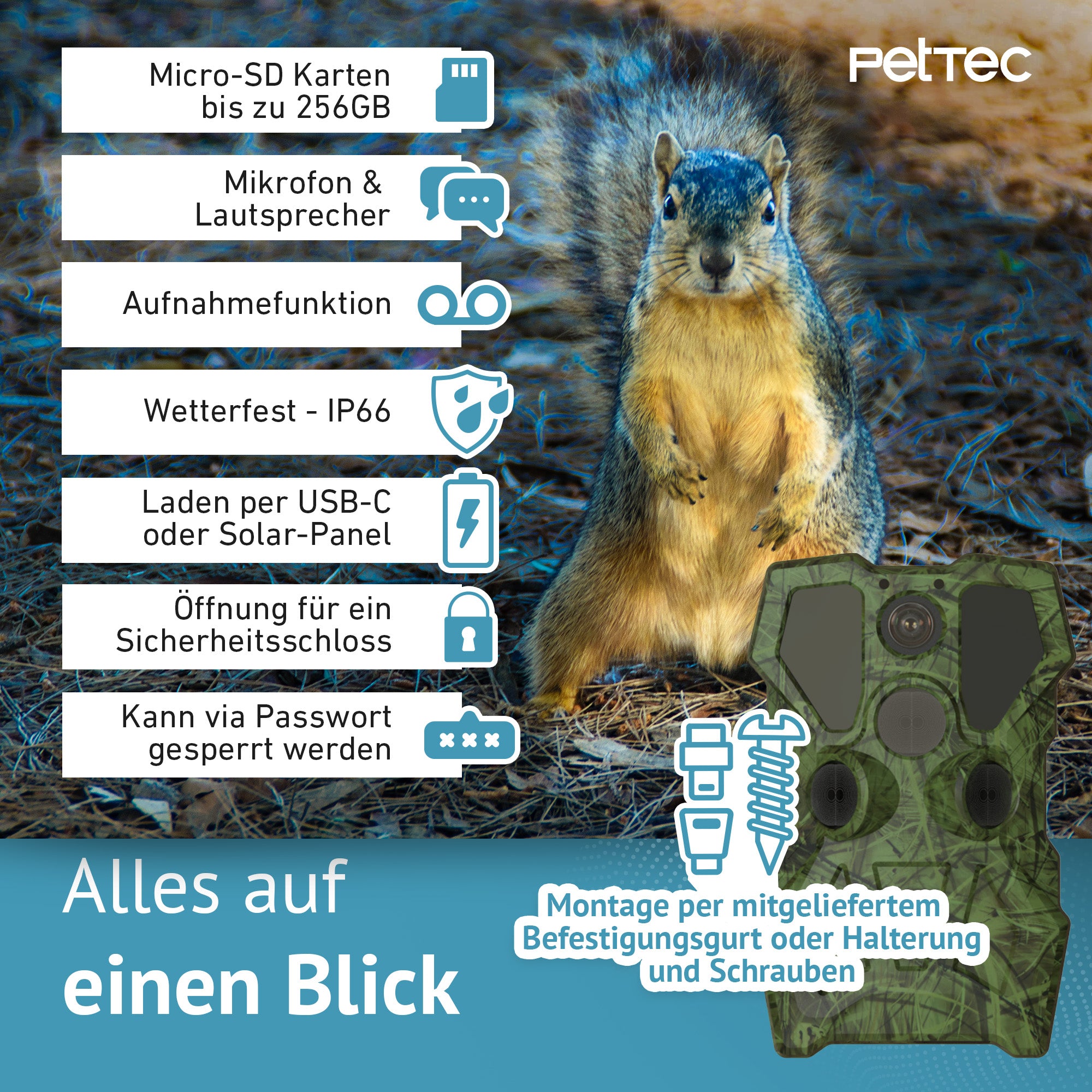 PetTec Cam Trail - Wildkamera