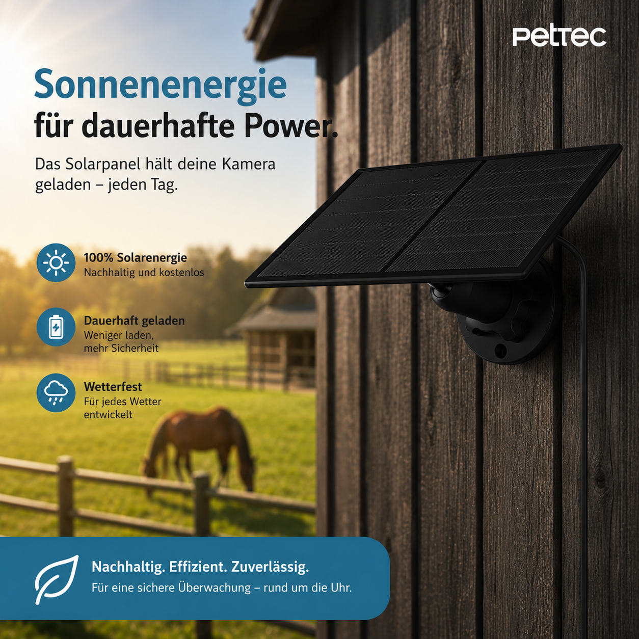 PetTec Solar Panel für Pet Cams