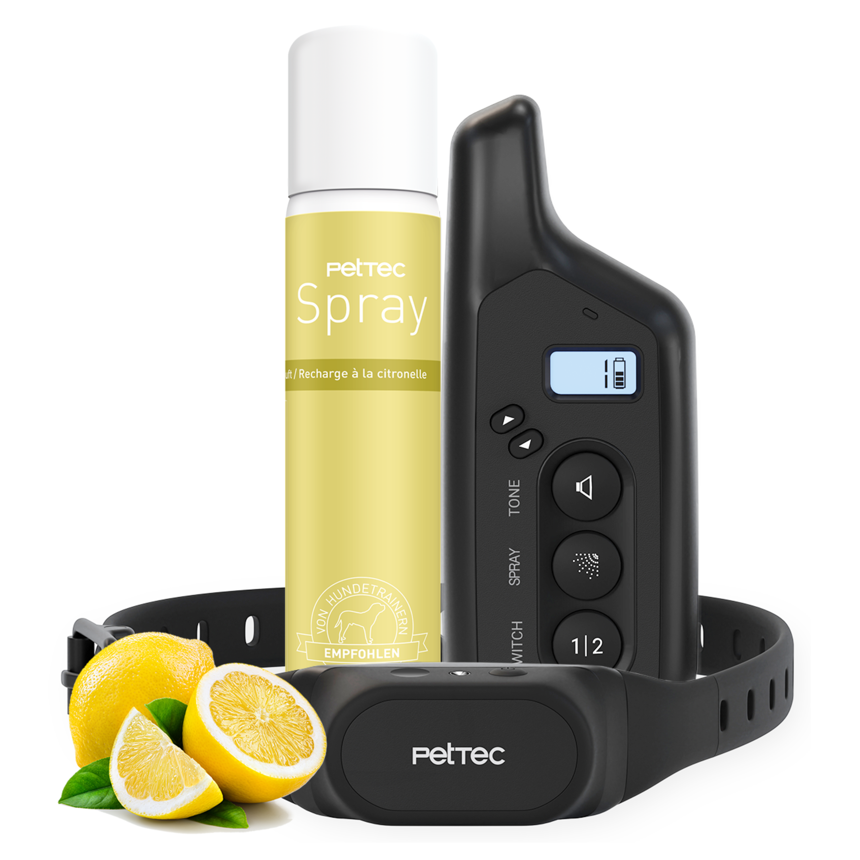 PetTec Spray & Ton Trainer mit Fernbedienung inkl. Citronella-Spray B-Ware