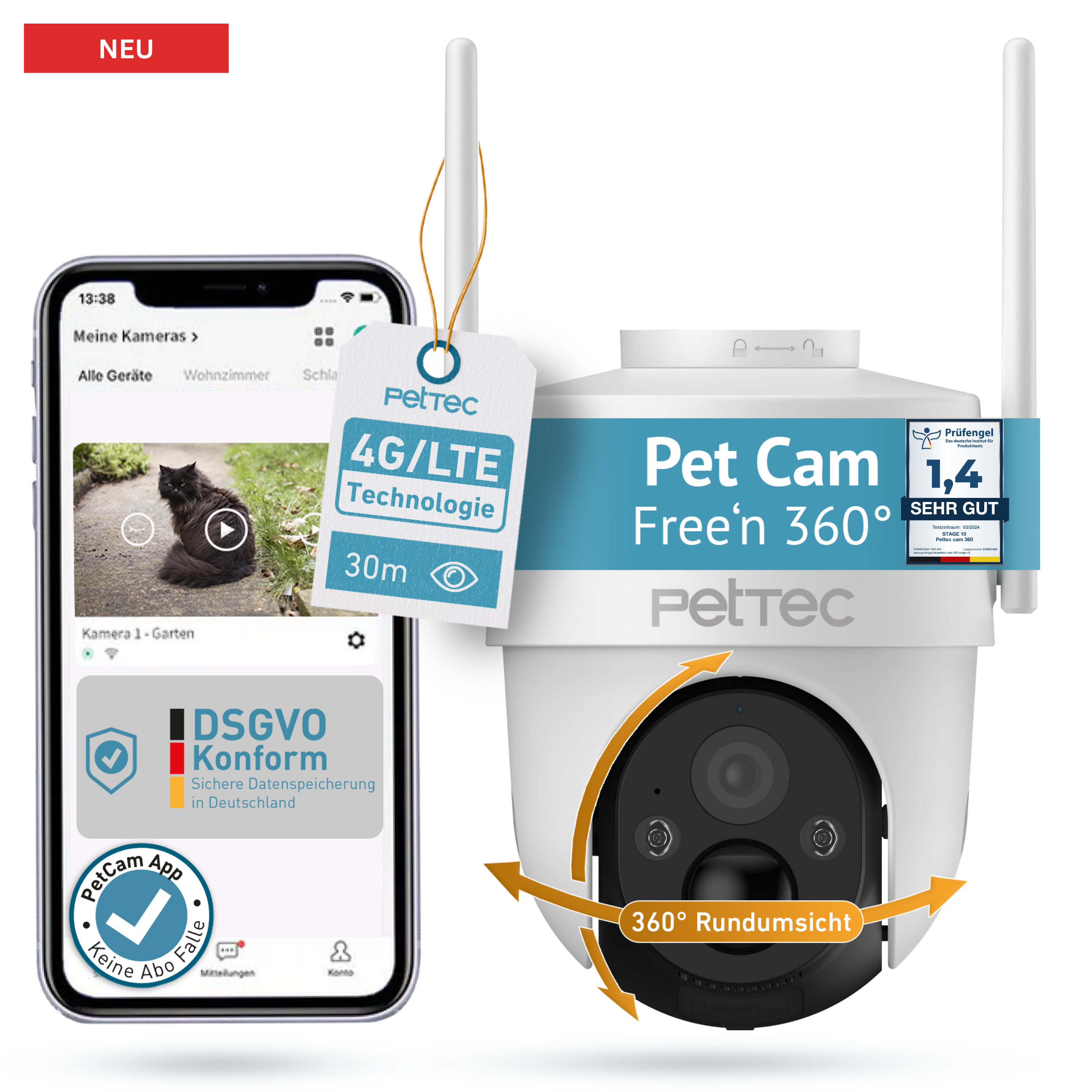 PetTec Cam Free'n 360 LTE/4G