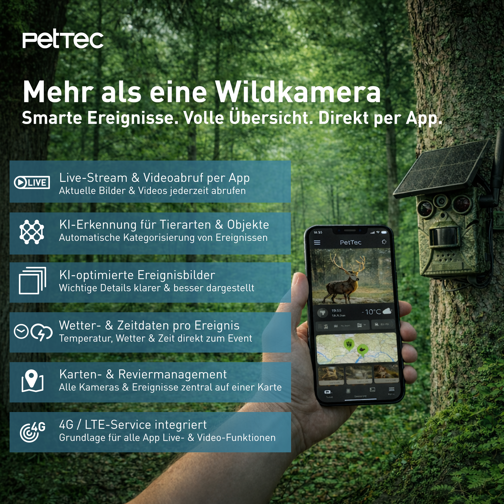 Pet Cam Trail 4G mit Solar Panel