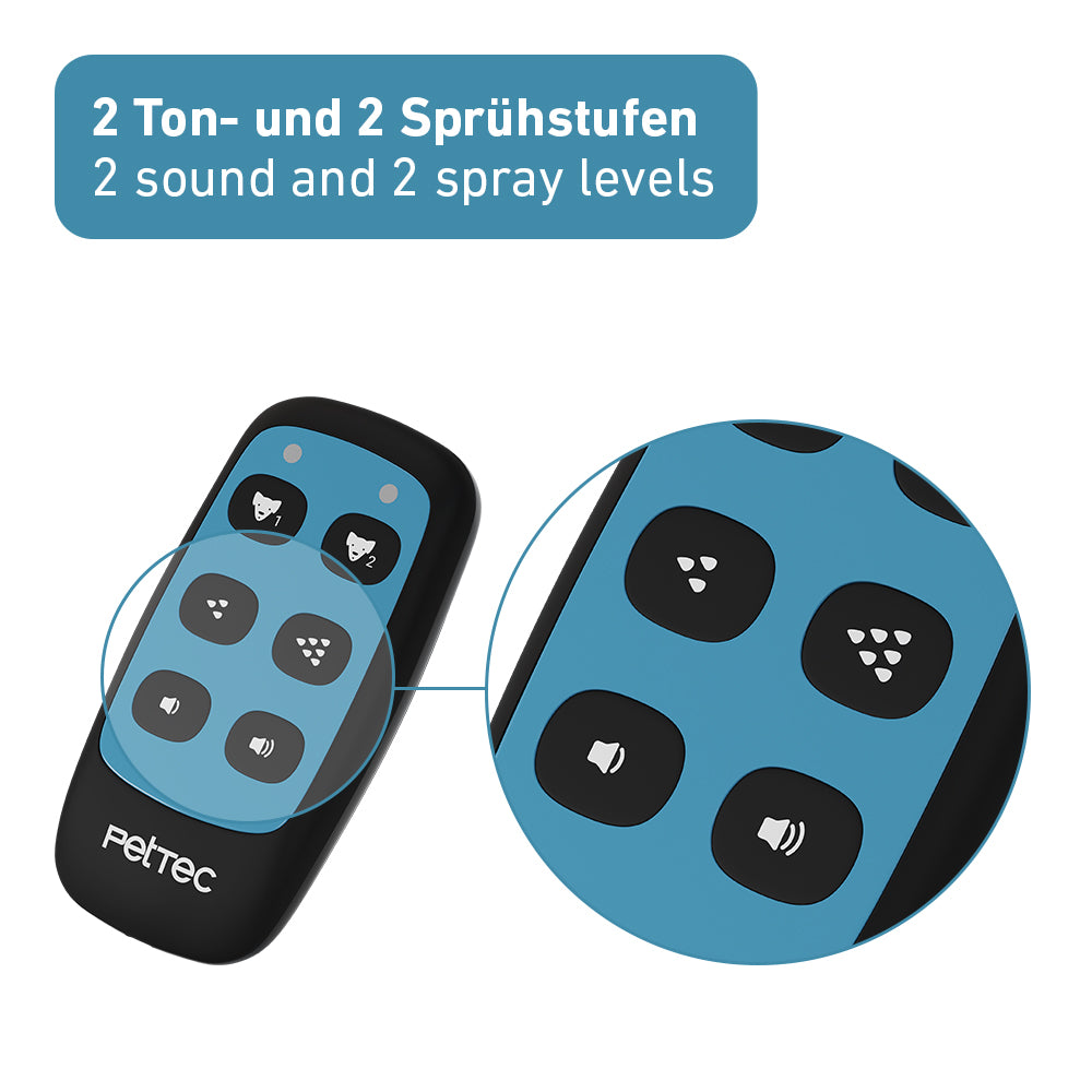 PetTec Remote Trainer mit Fernbedienung inkl. Citronella-Spray - B-Ware
