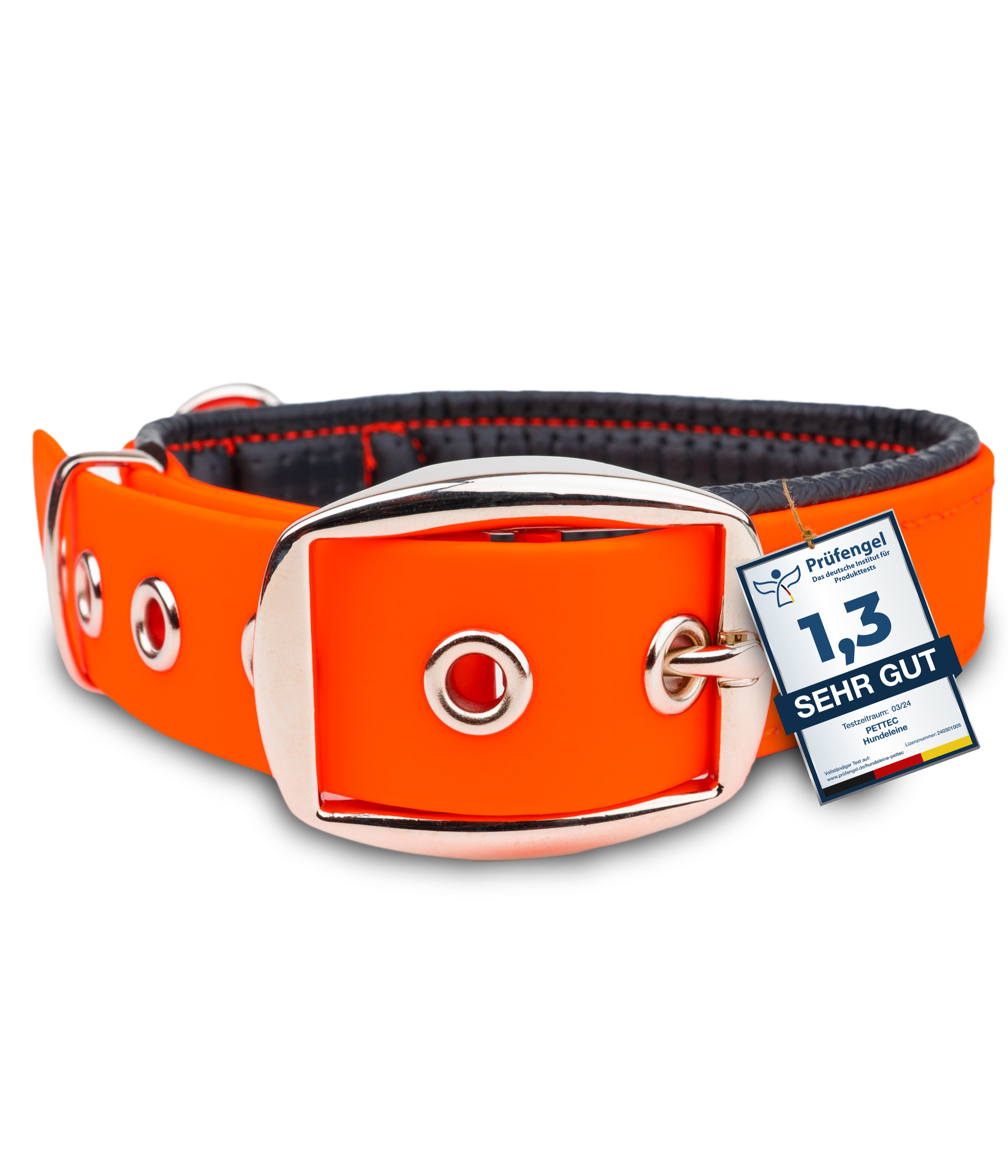 PetTec Halsband aus veganem Trioflex®, orange