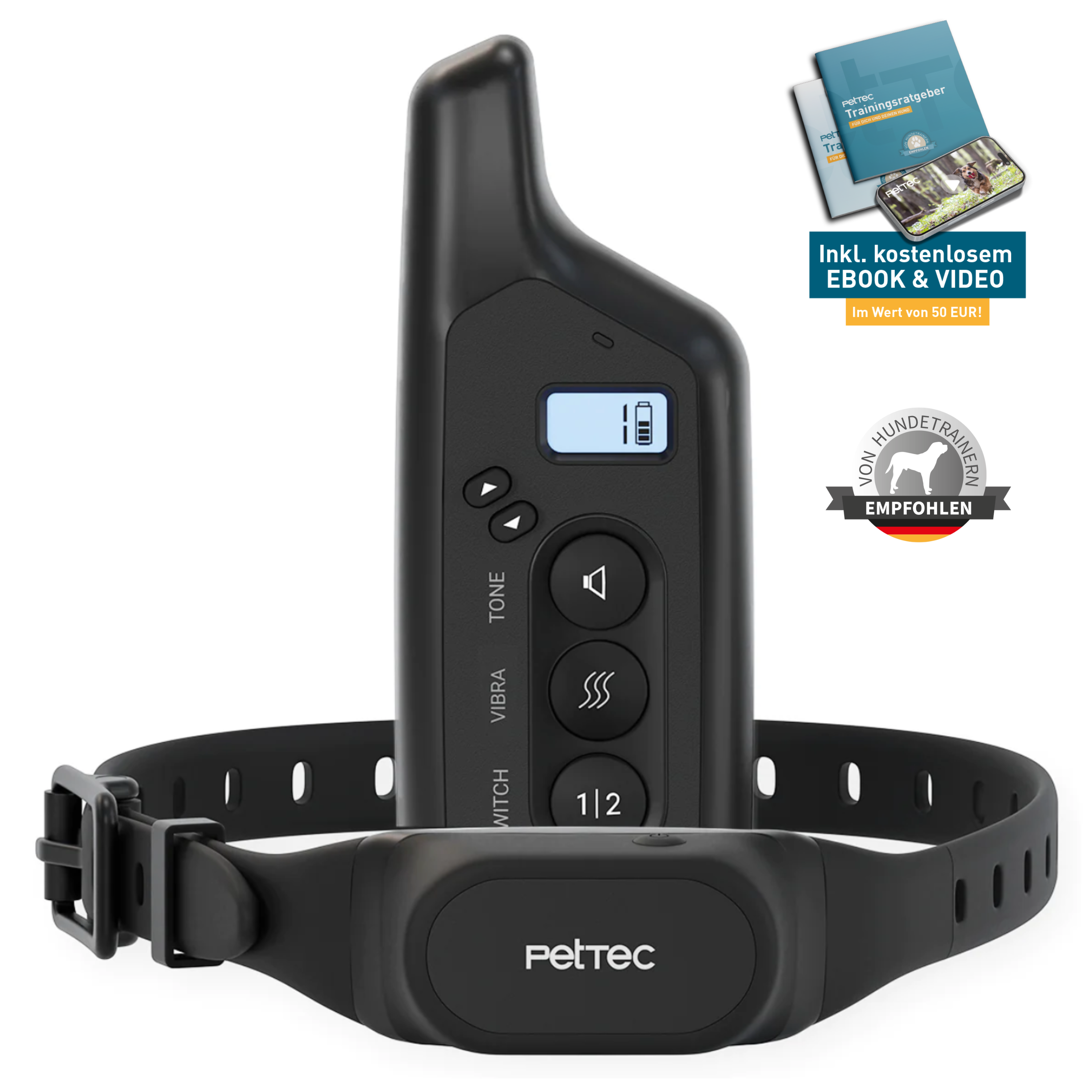 PetTec Ton- & Vibrations Trainer mit Fernbedienung