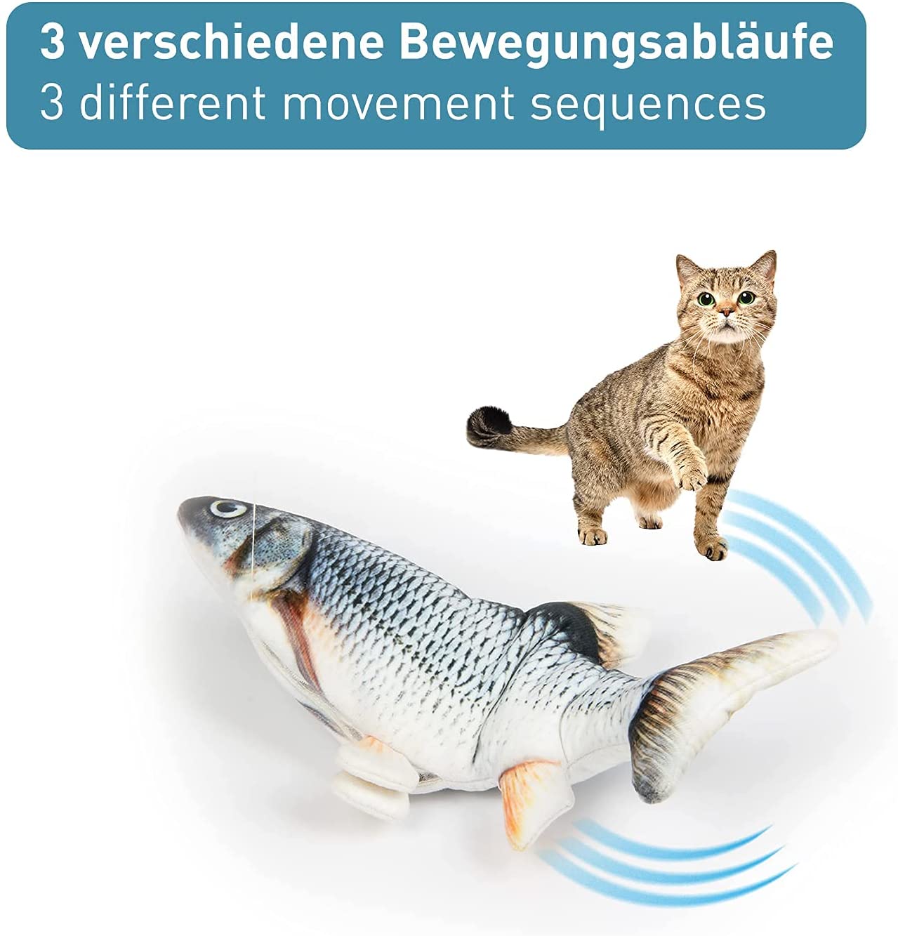 PetTec interaktives Plüschtier für Katzen - Forelle