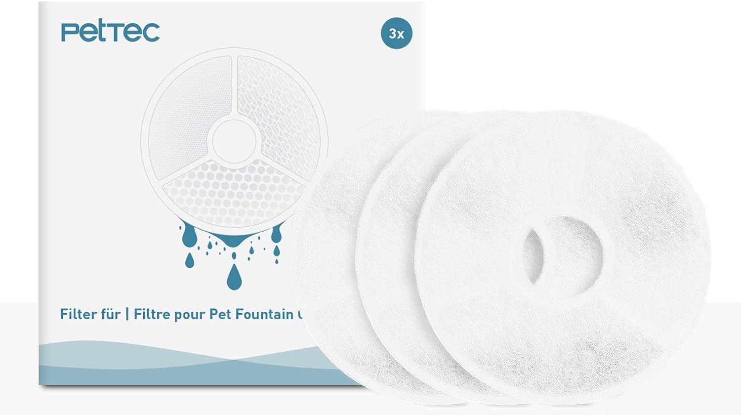 PetTec Pet Fountain Filter 3er Set